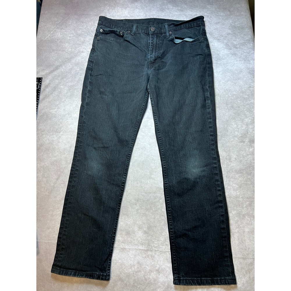 Levis 511 Slim Fit Jeans Mens 36x30 Faded Black Denim Stretch 04511-4406